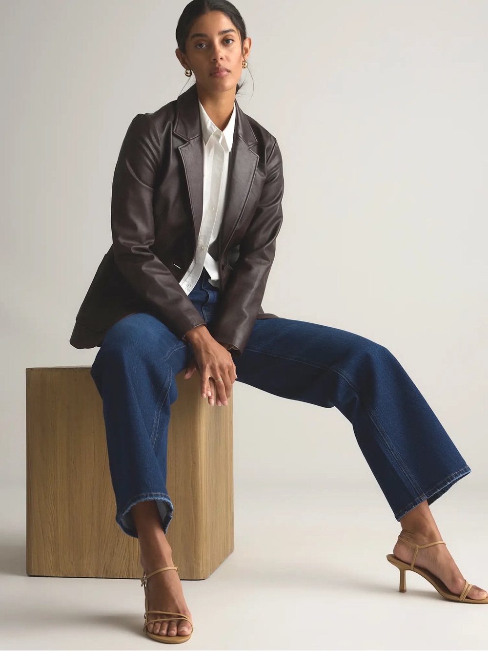 Quince 10 Bella Stretch Relaxed Fit Straight-Leg Jean Comfy 90s Organic Soft Eco - Picture 5 of 14